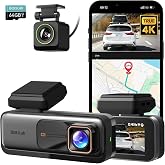 BOTSLAB 980h 4K &Ouml;n ve Arka, 4K Araba Dash Cam &Ouml;n ve 2K Arka Kamera, Gece G&ouml;r&uuml;ş&uuml;, STARVIS Dash Cam, ADAS, 170&deg; Geniş A&ccedil;ı, Dahi
