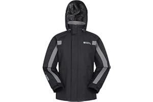 Mountain Warehouse Samson Kids Waterproof Jacket - Taped Seams Rain Jacket, Adjustable Cuffs Boys Triclimate Coat, Mesh Lined Girls Raincoat - For Travelling