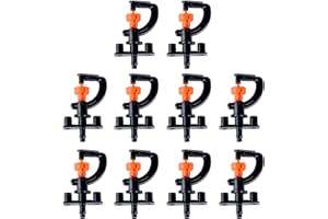 DZAY 10pcs Micro Irrigation Drippers Buse,G Type Micro Arroseur Buse avec Micro-asperseur Rotatif 360° Réglable Tête D'aspersion Micro Brouillard pour Le Jardin Arroseur d'irrigation pour Plante