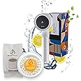 Bodyful Premium Vitamin C Shower Filter Package with Refill, Soften Hard Water, Remove Chlorine, Improve Skin & Hair Health, Vitamin Ionic Handheld Shower (Package (Baby Powder))