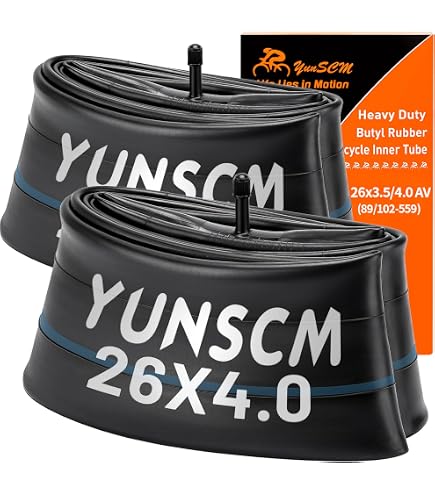 1PZ Coppia Camere D'Aria Per Bici 26x4.0 | Valvola Schrader SV32 | Gomma Butilica Ispessita Per Mountain Bike E Fat Bike | Inclusi Smontapneumatici
