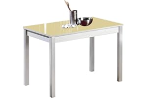 ASTIMESA Mesa de Cocina, Metal, Beig, 80x40cm