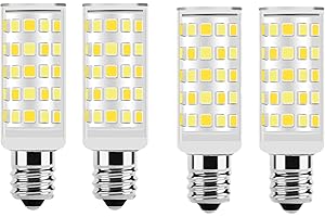 KUNKA E12 Edison LED-Glühbirnen 40 Watt Äquivalent -C7 Kandelaber, Sockel -4W 400lm für Kronleuchter, Deckenventilator, Tischlampe, Haushaltsgeräte -3 Farbtemperaturen (4Stück)