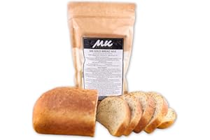 MK NUTRITION KETO Bread | 3.9g carbs - MK Gold, Eiweißbrot Backmischung | 600 g für 3 Brote (1,2kg) | Kohlenhydratarme Keto Brot | 29 g Protein | für Low Carb, Keto & Diabetiker
