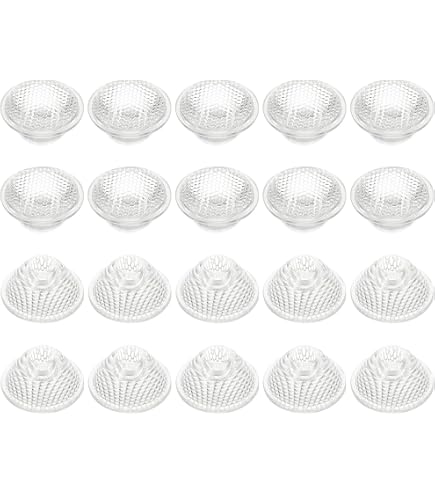 PATIKIL Diametro 40mm Lente Piano Convessa, 2 Pezzi Altezza 16mm Vetro Borosilicato di Lente Ottica Convessa Condensatore con Bordo per Torcia Bicicletta, Trasparente 2.4mm