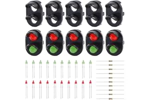 Evemodel JTD12 10 Set Target Faces con LED per Segnale Ferroviario N o Z Scale 2 Aspects