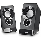 NGS SB210 &ndash; 12 W USB and 3.5 mm Jack Speakers for Laptop/PC | USB power and built-in volume control. Stereo, crystal clear de