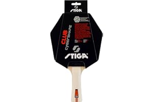 Raquette de Tennis de Table STIGA Club Cybershape. Raquette de Tennis de Table pour débutants avec Bois 5 Plis, revêtement Star Club et Grand Sweet Spot