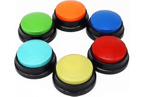 OFVENS Voice Recording Button, Dog Buttons for Communication Pet Training Buzzer, 30 Second Record & Playback, Funny Gift for Study Office Home (6 Packs)