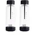 TWENTY39 qarbo LUXE - 1L PET Bottles for Premium Sparkling Water Maker Machine - Twin Pack - includes Two Airplus Carbonation Caps.
