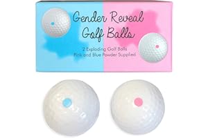 Sass Party & Gifts Gender Reveal Exploding Golf Balls (One Pink & One Blue)