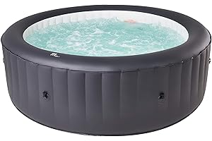 SHATCHI Rimba Latest Mspa Portable Hot Tub Round 6 Persons Outdoor Bubble Spa Pool Inflation Smart Filtration, UVC Sanitization Technology, 36 Degree Quick Heating