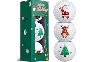 BBTO Set di 3 Palline da Golf Natalizie Divertenti con Scatola Idea Regalo Originale per Compleanno Regalo di Natale per Golfisti Appassionati di Golf Amici Familiari Colleghi