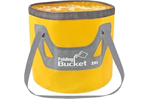 Idefair 20L Cubo de Agua Plegable,Lavabo Que Ahorra Espacio Contenedor de Almacenamiento de Agua Plegable Cubo Plegable para Acampar para Viajar Senderismo Pesca Jardinería Lavado de Autos