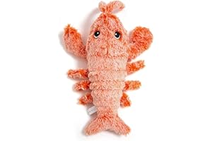 Smileshiney Flopping Hummer Spielzeug, Zappelnder Hummer Für Hunde, Floppy Lobster Dog Toy, Elektrische Simulation Plüsch Hummer Interaktives Katzenspielzeug, Für Indoor Katzen Kleine Hunde