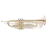 Roy Benson Bb Trumpet TR-202G (costruzione durevole in ottone dorato, con custodia rettangolare leggera, set di zaini, valvol