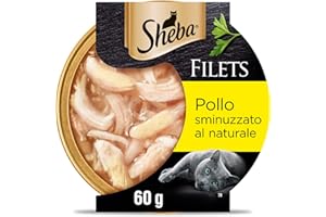 Sheba Filets Cibo Umido per gatti al gusto Pollo, 32 vaschette da 60g ognuna, Totale 1920g