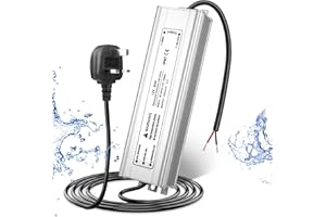 LightingWill 12V 6.6A 80W Power Supply IP67, Outdoor Waterproof LED Driver With Plug, AC 240V to DC 12 Volt Transformer for LED Lighting, CCTV, Computer Project