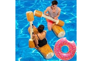 ROUSKY Zestaw 4 sztuk nadmuchiwana pływająca zabawka wioślarska, impreza przy basenie gry sporty wodne raft pływająca zabawka dla dorosłych i dzieci