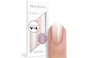 ‎MISS SOPHIE Original Miss Sophie Nagelfolien I 24 ultra-dünne Nagellack-Streifen mit Farbverlauf Nude Babyboomer I Für Finger- & Fußnägel I Hält auf Natur- sowie lackierten, Acryl-, Gel- & Shellac-Nägeln