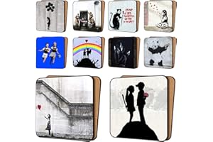 ART OKAY BANKSY Print Coasters Pack of 10 - NEW Art Coasters Furniture, Dinnerware Sets 11cm x 11cm