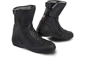 Shima Terra Men, botas de moto impermeables para hombre, color negro, talla 43