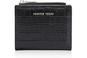 DANXIAN Portmonetka damska z gładkiej i miękkiej skóry syntetycznej, portfel damski, mały, czarny, no, Nowoczesny