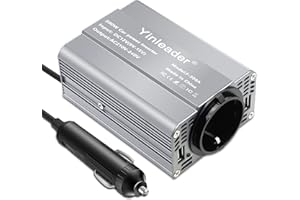Yinleader Wechselrichter 12V auf 230V 300W 1 EU-Steckdosen 2 USB KFZ-Spannungswandler