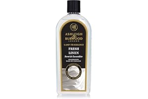 Ashleigh & Burwood - Fresh Linen Lamp Fragrance - 500 mL - Cotton, Jasmine, Amber - UK-Made - Purifies Air - Crisp Fresh Scent - Natural Ingredients 20 Hours Burn Time