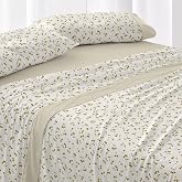 Burrito Blanco | Bedding Set Cotton/Polyester Bed 150-160 Mustard | 4 Pieces: Fitted Sheet, Top and 2 Pillowcases | 50% Cotto