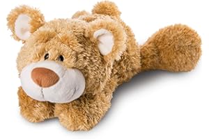 Nici 46514 przytulanka miękka leżący klasyczny niedźwiedź 50 cm, złoty brąz, 50 cm