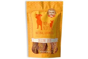 PACK'N PRIDE PACK’N PRIDE Dog Treats Chicken Strips, 200g Air-Dried Dog Chews, Natural Chicken Breast Jerky for Medium&Large Dogs, Low-fat & High in Protein