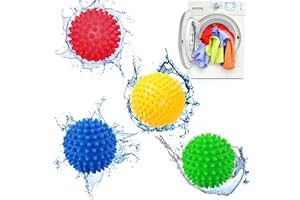 AMKWOOD 4 Stück Waschkugel für Waschmaschine, Wiederverwendbare Dryer Balls, Wäsche Wäschetrockner Trocknen Ball für Trockner und Wäschetrockner