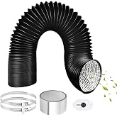 ComPDCVD 150mm PVC Ventilation Hose 3m Flexible Outlet Pipe