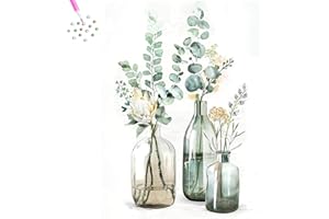 Eclipseguard Kit de Peinture Diamant Diy Pour Adultes Avec Accessoires de Peinture Diamant, 5D Diamond Painting Fleur Full Drill Cadeau Peinture pour la Décoration Murale de la Maison 30 X 40 cm