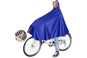 Rawhui Regenponcho Fahrrad Wasserdicht, Regenjacke Fahrrad Damen Herren Unisex Fahrrad Poncho Regencape Fahrrad, Rain Poncho Regen Poncho Cape, Regenponcho Lang für Backpacking Camping Outdoors