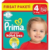 Prima K&uuml;lot Bebek Bezi 4 Beden 62 Adet Maxi Fırsat Paketi