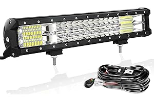 Willpower Barra led 4x4 con mazo de cables, 18 pulgadas 252W Barra de luz LED para off road camión coche ATV SUV