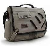 Cappadocia Vintage 4017 14" Laptop Postacı Okul &Ccedil;antası Unisex Kilitli &Ccedil;ok Cepli Omuz Askılı &Ccedil;anta