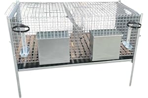 GDLC Conigliera gabbia per conigli zincata 100x55x70