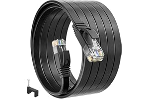 MEIPEK Kabel Ethernet 10m Cat 6 Kabel Sieciowy 10 Metrów Ethernet Cable 30ft Kabel Masowy Rj45 Gigabit żelazny Pancerz LAN Cable Wysoka Prędkość 250MHz Kat.6 Kabel do Internetu dla Routera Modemu