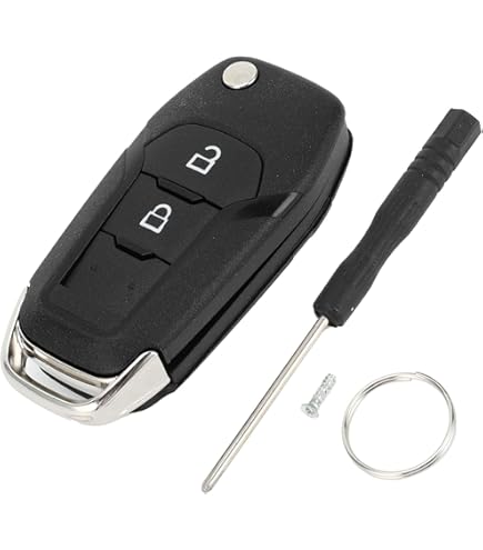 ECSiNG Fernbedienung Schlüsselgehäuse Ersatz EB3T-15K601-BA Kompatibel mit Ford Ranger F150 Modelle ID49 Chip Fernbedienung Schlüsselgehäuse Schwarz