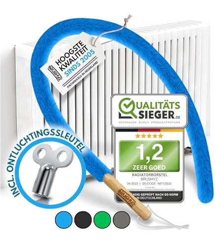 Kunststof Radiatorborstel/verwarmingsborstel Grijs 60 Cm Schoonmaakborstel Rager Verwarming