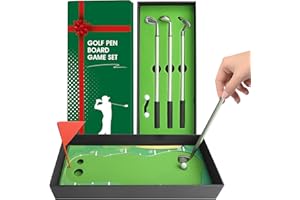 FINGER TEN Golf Gifts for Men Women Mini Golf Bag Cart Pen Holder Value Pack, Golf Souvenir Gift with Mini Ballpoint Portable for Office Desktop