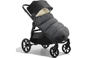 GOLDMIKY Sacco Termico Passeggino Universale, Sacco Termico per Bebè, Fodera in Caldo Pile, Lavabile in Lavatrice Rimovibile, per Passeggini e Carrozzine con Imbracatura a 3 e 5 Punti (Velluto di agnello)