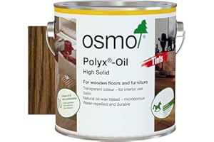 Osmo Polyx®-Oil Tints - Hard Wax Oil 3073, Terra Satin Finish, 2.5L - Durable Wood Oil for Wooden Furniture, Water-Resistant Floor Wax, Wood Treatments - Ideal for Oak, Pine, Spruce, Beech & More