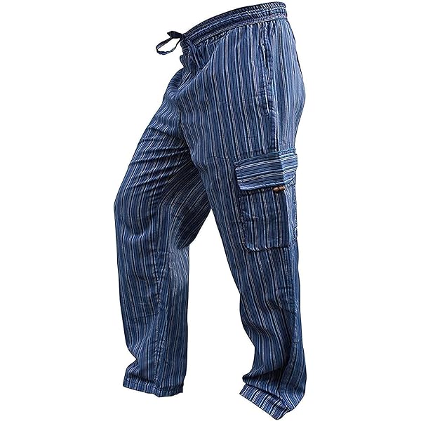 Broek voor zachte yoga heren vlas katoen wit
