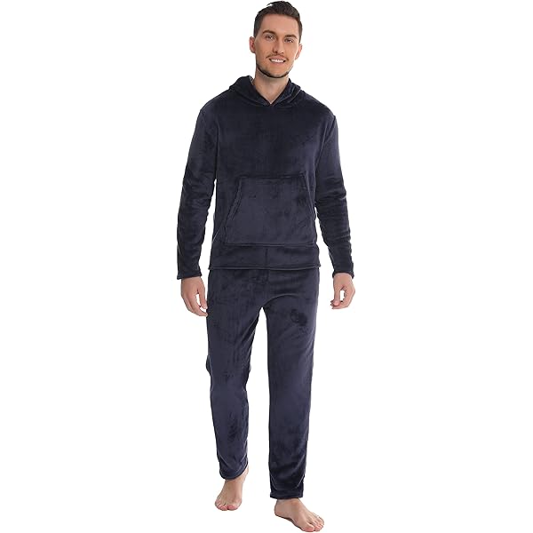 Generisch Pyjama heren fleece pyjama set tweedelige pluche voering Generisch Pyjama heren fleece pyjama set tweedelige pluche voering