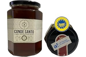 Miel de Galicia NATURAL ARTESANA CRUDA PURA 100% de ABEJA; CONDE SANTO ; ESPAÑA (MONTAÑA, 1000 GR)