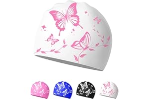 SWAUSWAUK Badekappe für Damen – Weich, Elastisch, Anti-Rutsch, Stylisch, Komfortabel